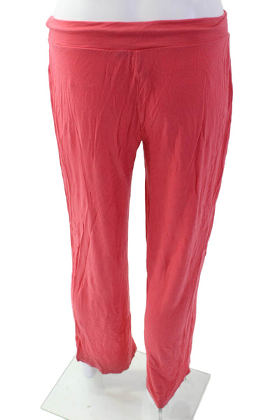 Cynthia Rowley Womens Floral Lace Long Sleeve Blouse Pants Set Red Size M