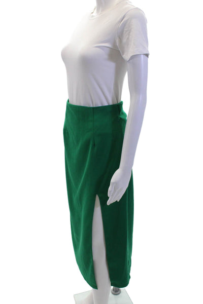 WNTRMSE Womens Zip Midi Skirt Green Size 4