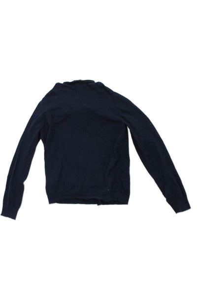 Crewcuts Childrens Girls Cardigan Sweater Navy Blue Cotton Size 8-9