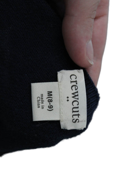 Crewcuts Childrens Girls Cardigan Sweater Navy Blue Cotton Size 8-9