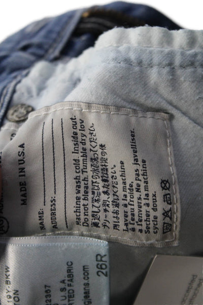 AG Adriano Goldschmied Womens The Leggings Ankle Jeans Blue Cotton Size 26