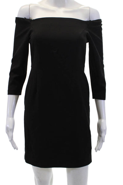 Milly Minis Womens Off The Shoulder Long Sleeves Dress Black Size 14