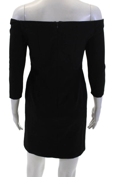 Milly Minis Womens Off The Shoulder Long Sleeves Dress Black Size 14