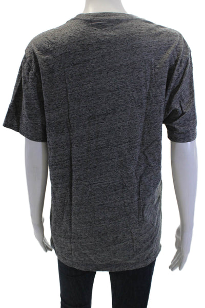 J Crew Womens Short Sleeves Washed Tee Shirt Marble Grey Black Size Medium