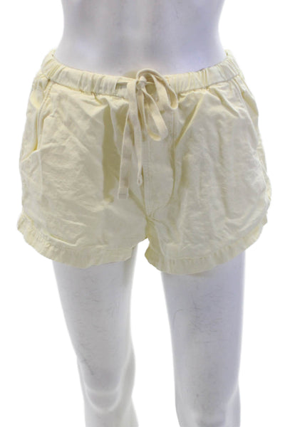 Citizens of Humanity Womens Cotton Elastic Waistband Shorts Yellow Size XS