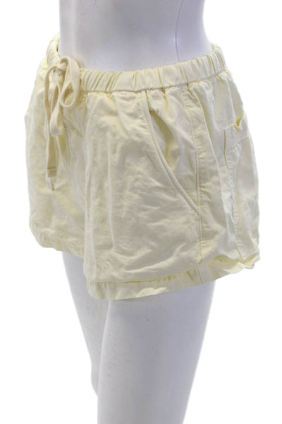 Citizens of Humanity Womens Cotton Elastic Waistband Shorts Yellow Size XS