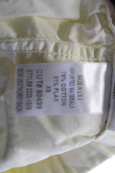 Citizens of Humanity Womens Cotton Elastic Waistband Shorts Yellow Size XS