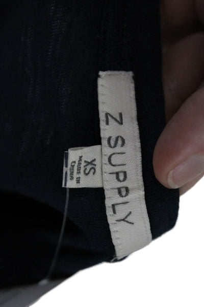 Z Supply Womens Basic T-Shirt Blue Size XS