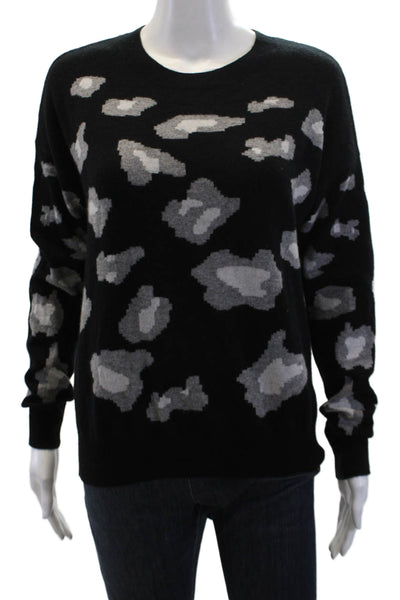 Aqua Cashmere Womens Pullover Sweater Black Size S