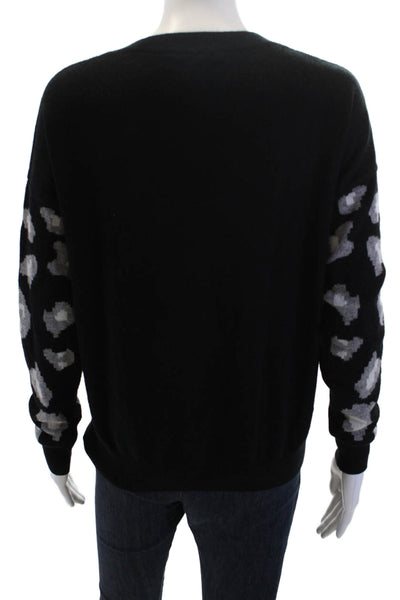 Aqua Cashmere Womens Pullover Sweater Black Size S