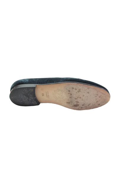Del Toro Womens Slip On Round Toe Velvet Loafers Gray Size 6.5