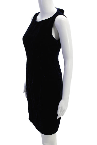 The Little Black Dress Womens Bow Open Back Vintage Velvet Dress Blue Size IT 40