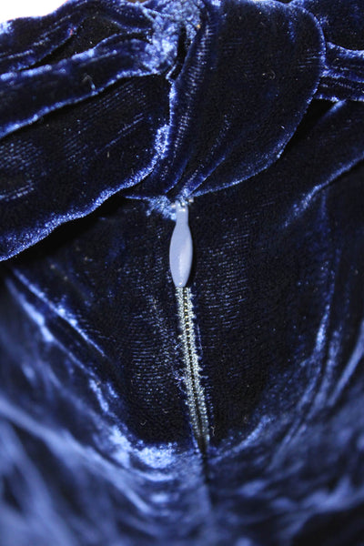 The Little Black Dress Womens Bow Open Back Vintage Velvet Dress Blue Size IT 40