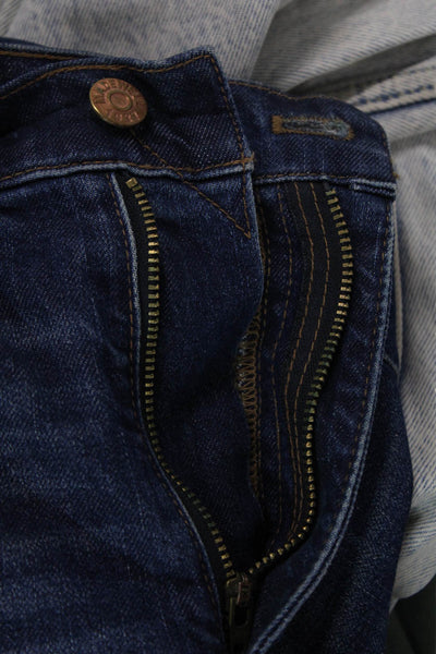Madewell Womens Cotton 11" High Rise Crop Flare Dark Wash Jeans Blue Size EUR 27