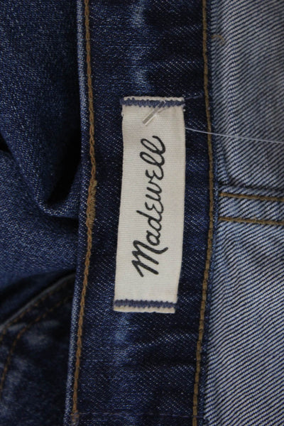 Madewell Womens Cotton 11" High Rise Crop Flare Dark Wash Jeans Blue Size EUR 27