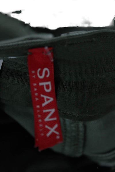 Spanx Womens Elastic Waist Skinny Leg Slip-On Pants Green Size S