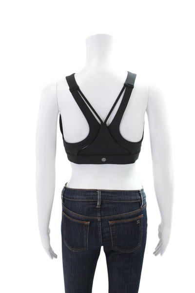 Athleta Womens Flex Spacer Sports Bra Black Size S