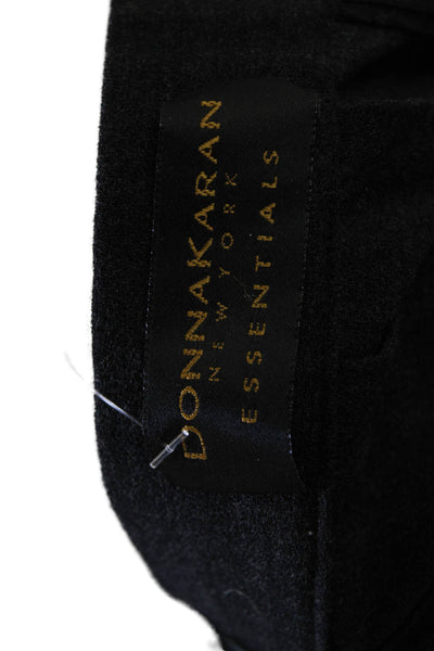 Donna Karan Womens Back Zip High Rise Pleated Dress Pants Gray Wool Size 2