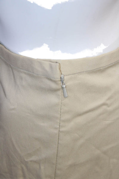Banana Republic Womens Side Zip Mid Rise Pleated Chino Pants Brown Size 2