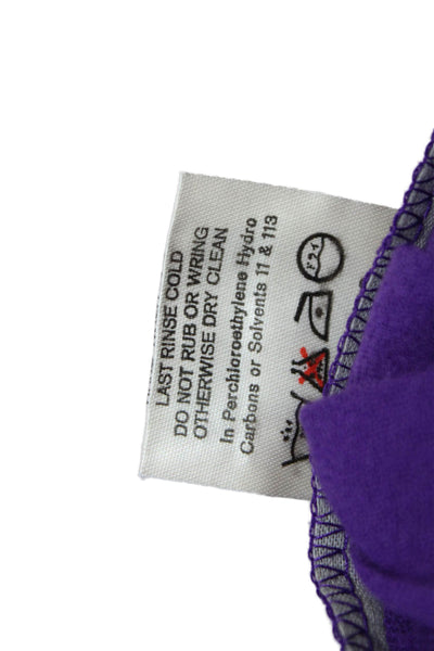 Jaeger Womens Side Button Pleated Vintage A Line Skirt Purple Size 6