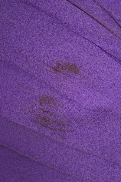 Jaeger Womens Side Button Pleated Vintage A Line Skirt Purple Size 6