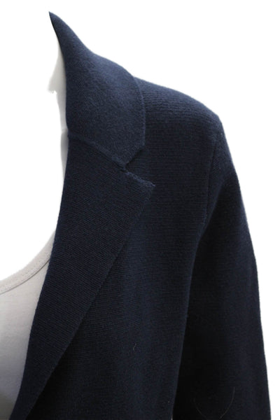 J Crew Womens Single Button Sweater Jacket Navy Blue Cotton Size Small