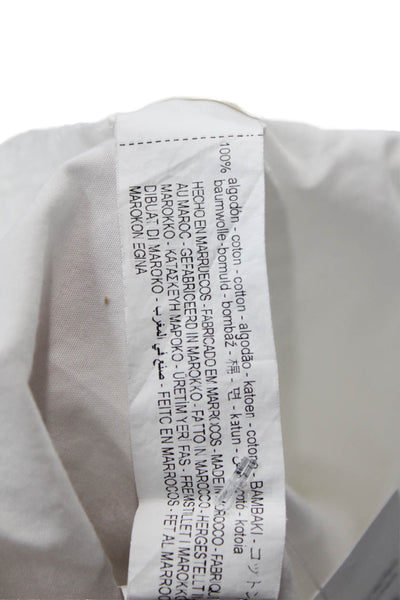 Zara Womens Long Sleeves Button Down Shirt White Cotton Size Small