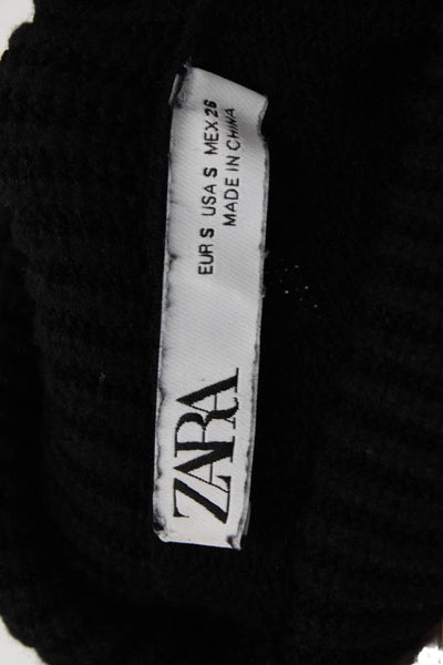 Zara Womens Long Sleeves Pullover Turtleneck Sweater Black Size Small