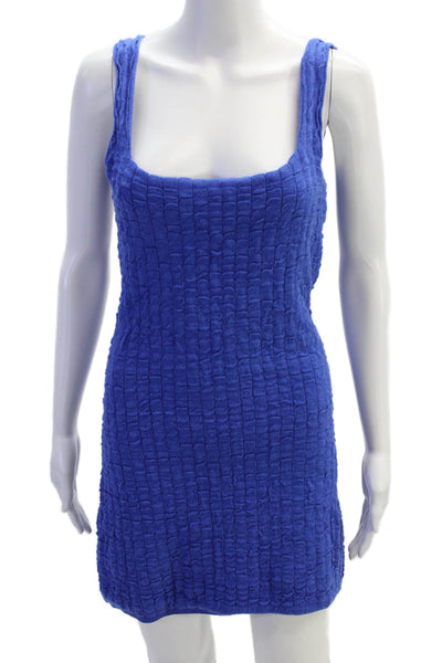 FP Beach Womens Sleeveless Body Con Sweater Dress Blue Size Medium