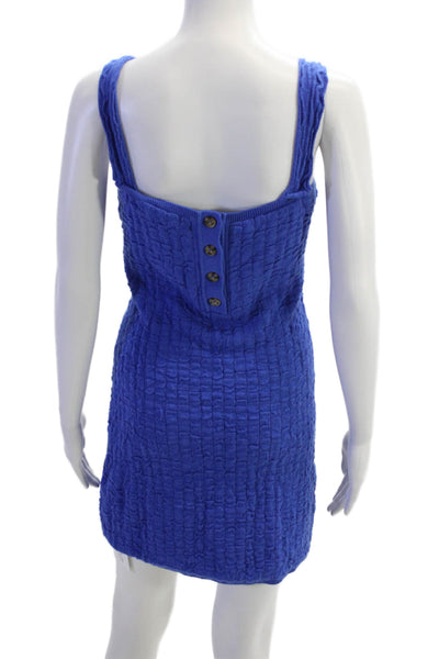 FP Beach Womens Sleeveless Body Con Sweater Dress Blue Size Medium