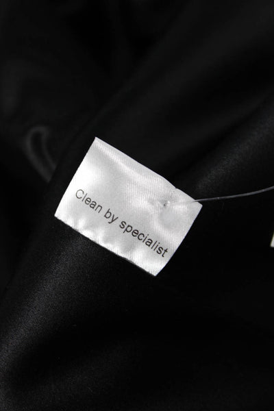 Alexandre Vauthier Womens Open Front Crystal Leather Blazer Jacket Black IT 38