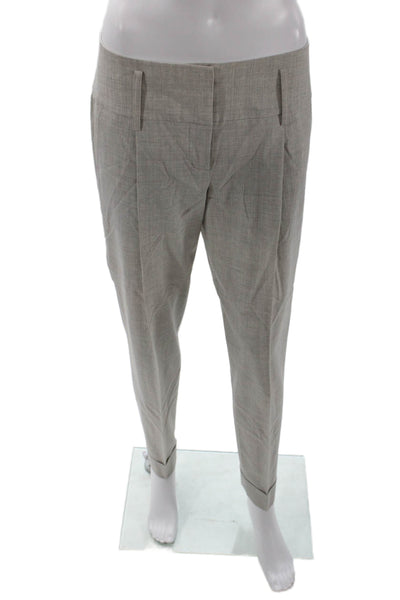 KaufmanFranco Womens Wool Open Front Blazer Suit Light Gray Size 40