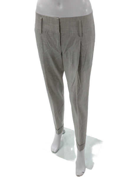 KaufmanFranco Womens Wool Open Front Blazer Suit Light Gray Size 40