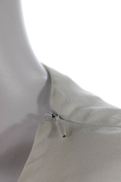 Derek Lam Womens Layered Detail Strap Accent Sleeveless Top White Size M