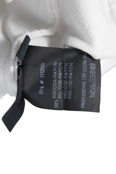 Derek Lam Womens Layered Detail Strap Accent Sleeveless Top White Size M