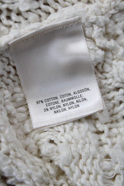 Moth Anthropologie Womens Long Sleeve Scoop Neck Sweater Cream Size Medium
