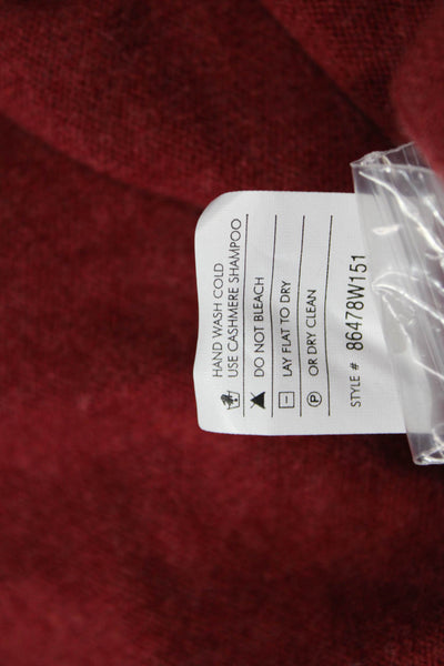Repeat Womens Button Front Long Sleeve Cardigan Sweater Red Wool Size Small