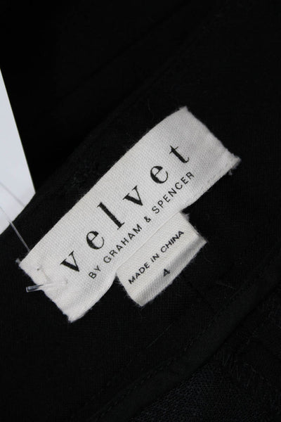 Velvet by Graham & Spencer Womens High Rise Slim Cut Trouser Pants Black Size 4