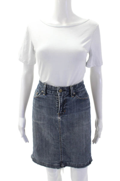 Citizens of Humanity Womens Cotton Nova Stretch #358 Pencil Skirt Blue Size 28