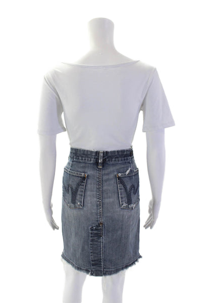 Citizens of Humanity Womens Cotton Nova Stretch #358 Pencil Skirt Blue Size 28