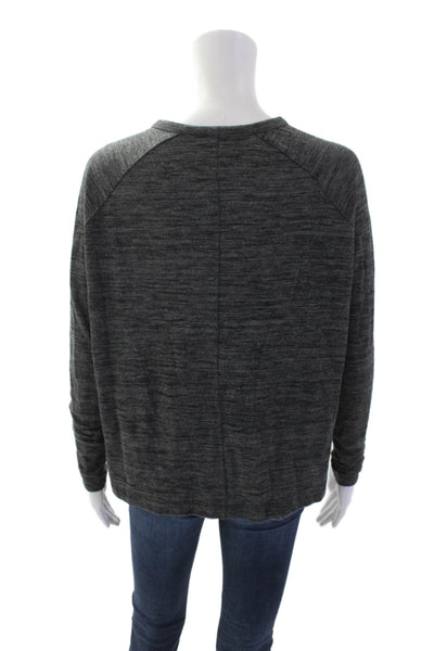 Rag & Bone Jean Womens Round Neck Long Sleeve Shirt Dark Gray Size XS