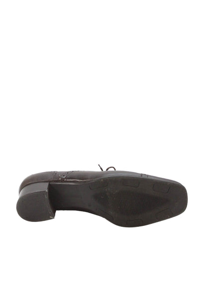 Ara Womens Leather Oxford Shoes Brown Size 3.5