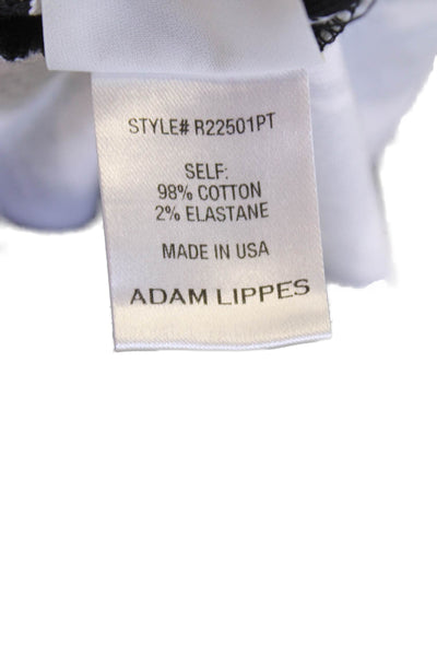 Adam Lippes Womens Textured Zip Button Floral Pants White Size 6
