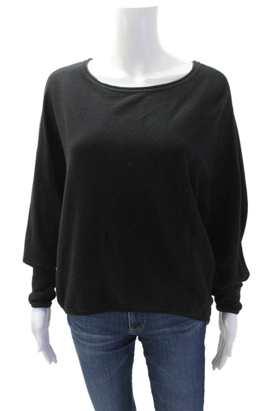 Vivienne Tam Womens Cotton Long Sleeve Round Neck Knit Sweater Black Size S