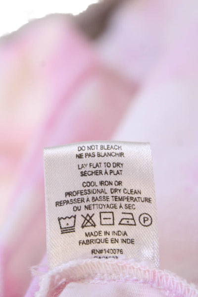 Generation Love Womens Cotton Short Sleeve V-neck Tie Dye Tunic Top Pink Size M