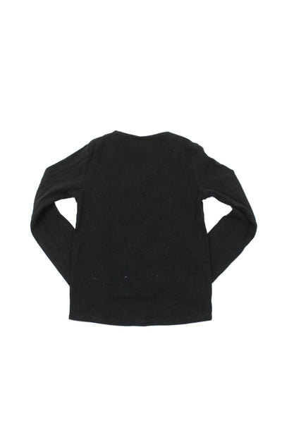 Zara Girls Long Sleeve Round Neck Casual Knit Top Black Size 12
