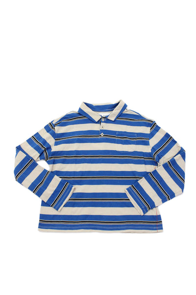 Zara Girls Textured Long Sleeve Striped Casual Top White Size S