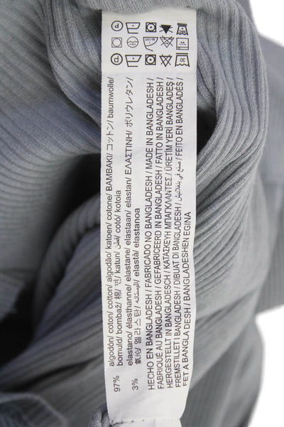 Zara Girls Cotton Long Sleeve Round Neck Knit Top Gray Size 11-12Y