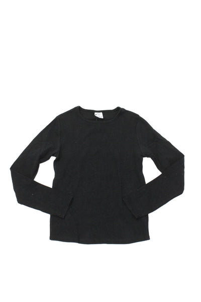 Zara Girls Round Neck Long Sleeve Casual Top Black Size 11-12Y