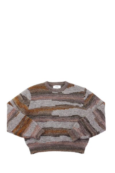 Zara Girls Long Sleeve Round Neck Stripe Knit Sweater Multi Size 11-12Y